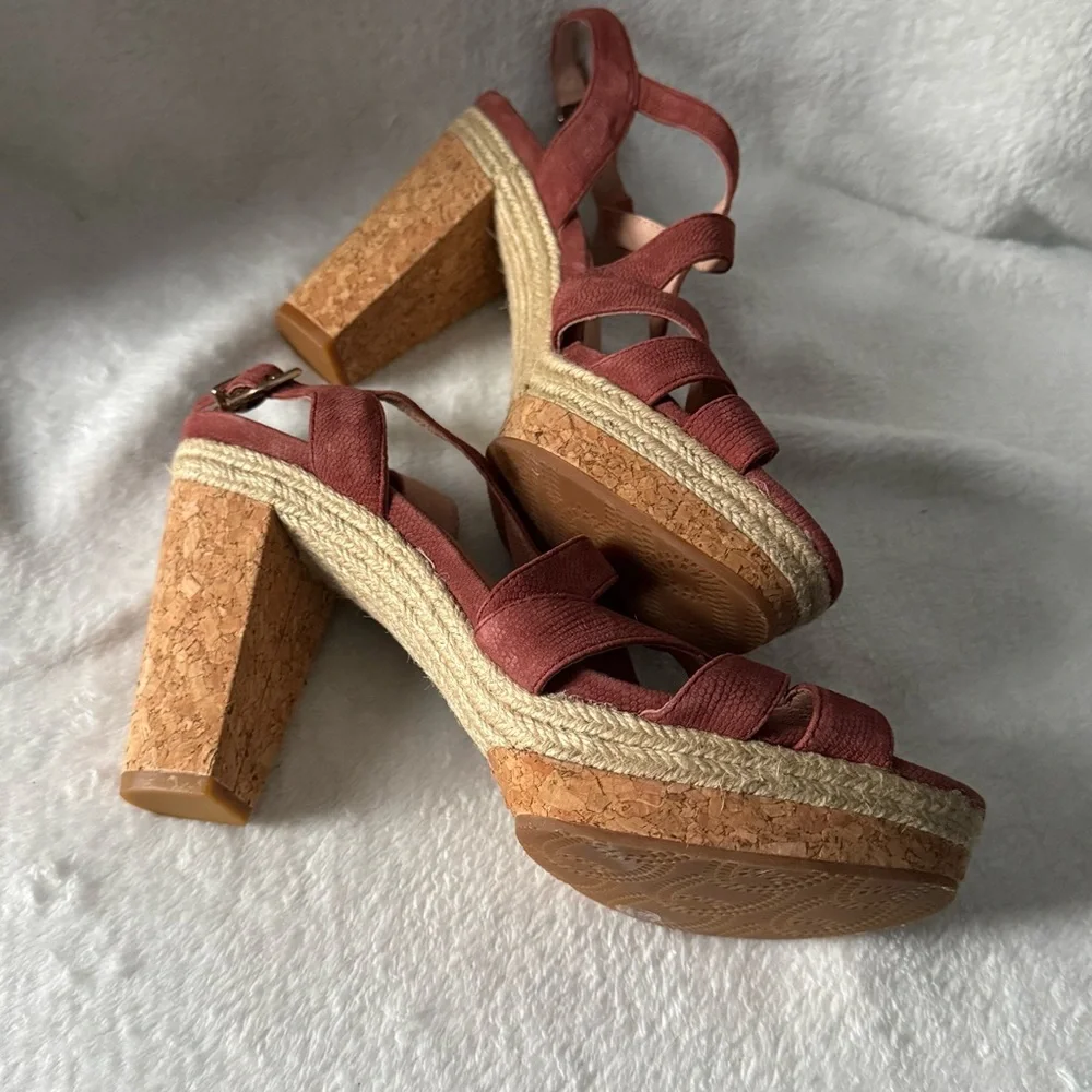 Nurture Heels Women's Strappy Sandals - Brown Size‎ 8.5M Party Career New